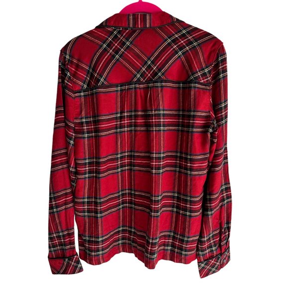 NWT ABERCROMBIE & FITCH Red Plaid Ladies Christmas Pajama Top, M - Picture 2 of 5